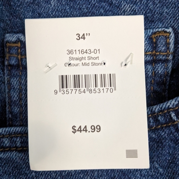 NWOT Cotton On Men's 8" Straight Denim Short - Picture 3 of 6